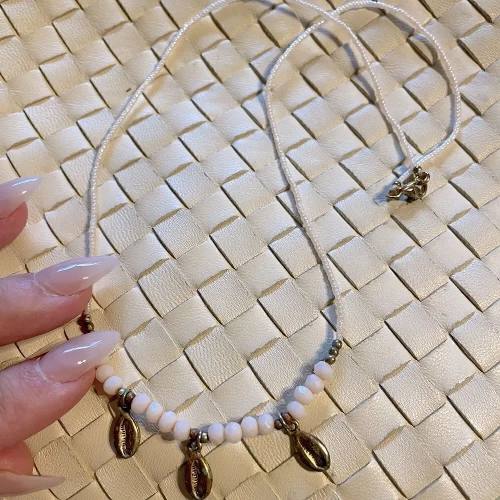 Seashell beaded necklace